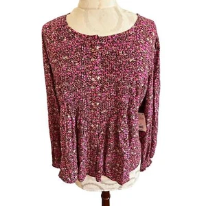 Lucky Brand Women’s NWT Long Sleeve Button Up Floral Blouse Medium - Picture 1 of 10