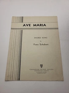 Ave Maria Sacred Song By Franz Schubert - Vintage Sheet Music - Picture 1 of 4