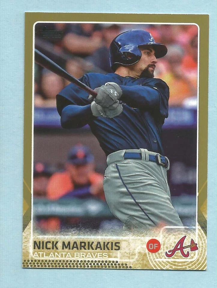 2015 Topps Baseball Series 2 GOLD Mick Markakis #557 Atlanta Braves - Image 1 of 1