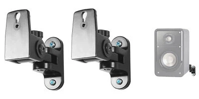 Pair Hidden Wall Mount Swivel Brackets For Polk Audio S15 Bookshelf Speakers - Image 1 of 4