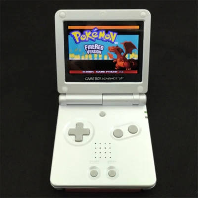 White Game Boy Advance GBA SP Console AGS 101 Brighter Backlit + Game Card - Image 1 of 4