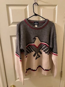 Vintage Rare 80's Woolrich Thunderbird Pure Wool Sweater Men's Medium (M) eagle - Picture 1 of 7