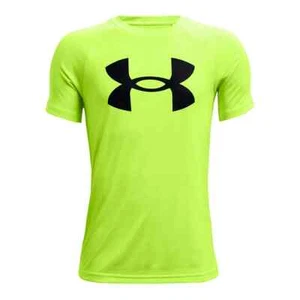NEW Under Armour Big Boys UA Tech Twist S/S T-Shirt High-Vis Yellow, XLARGE - Picture 1 of 2