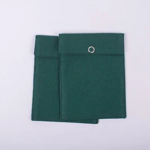 25 Pcs Custom Logo Dark Green Personalized Jewelry Storage Flap Pouch 4x6 Inch - Picture 1 of 7