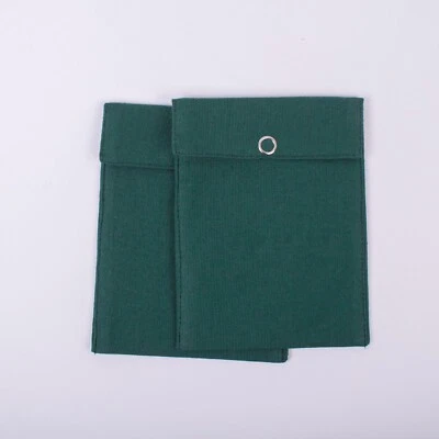 25 Pcs Custom Logo Dark Green Personalized Jewelry Storage Flap Pouch 4x6 Inch - Image 1 of 4