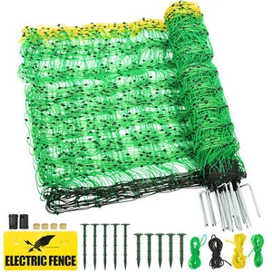 Electric Netting Fence Kits Goat Sheep Fencing 49.6"H x 164'L with Posts Spikes - Picture 1 of 9