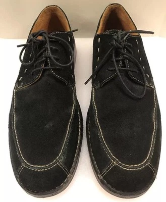 Tommy Bahama Spencer Hombres 11 M Negro Gamuza Cuero Goma Cuero Suela Zapatos Foto 1 de 4