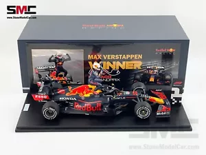 Red Bull F1 RB16B 33 Max Verstappen Monaco 2021 World Champion 1:18 Spark Figure - Picture 1 of 15