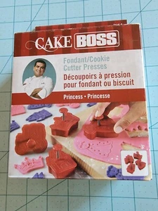 Juego de 4 prensas cortadoras de fondant/galletas Cake Boss: Princess, nuevas y envío gratuito - Imagen 1 de 9
