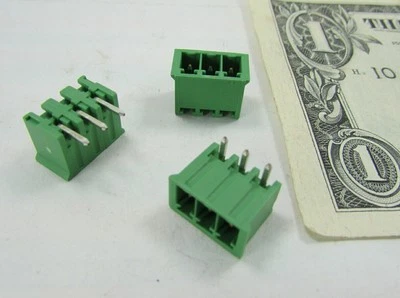 Tyco Buchanan Wire-To-Board Connectors 284512-3 Eurostyle Green Male Pins Shroud - Image 1 of 4
