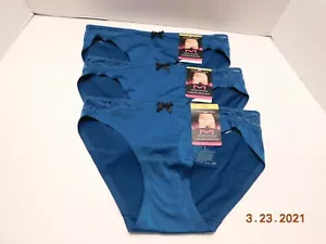 Maidenform 3 Pairs Comfort, No Show Bikini, Panty Size M/6 Aqua 40046 NWT - Picture 1 of 3