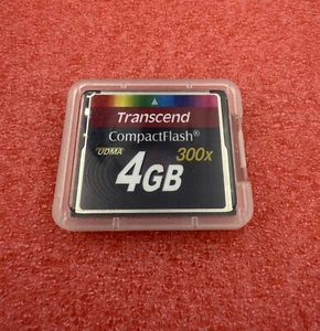 Original 4GB Transcend CF Memory Card UDMA 300x CompactFlash. - Picture 1 of 3