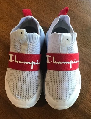 Champion Light Weight Boys Or Girls Sneakers White/Red Size 12 - Image 1 of 4