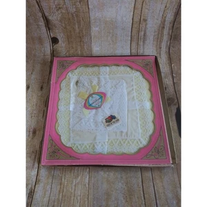 2 Vintage Lace Trim Ladies Handkerchiefs White NOS In Box Fruit of the Looms - Picture 1 of 6