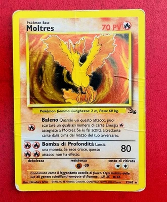 Lotto Carte Pokémon Moltres 12/62 Holo Fossil  Raro Ita - Immagine 1 di 2