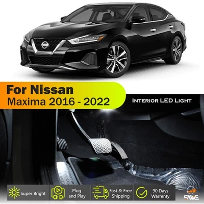 10 x For 2016 - 2022 Nissan Maxima Interior LED Lights Bulb Package Kit - White - Image 1 of 4