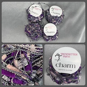 Trendsetter Garn CHARM 20gr 86m Farbe 313 lila rosa grau Posten x4 neu / unbenutzt - Bild 1 von 5