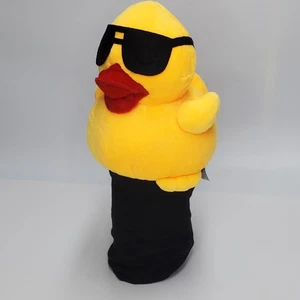 Gelbe Ente Handpuppe Sonnenbrille cool weich Plüsch neu - Bild 1 von 8