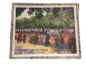 VINTAGE VICTORY WOODEN JUGSAW 50 Pieces “Life Guards In Rotten Row”  8 x 6.75” - Picture 1 of 2