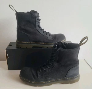 Dr. Martens Combs J Youth Kids Combat Lace Up Black Canvas Boots Size UK 2 Docs - Bild 1 von 18