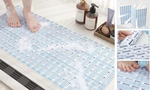 Shower Mat 16"x27", Bathtub Mat Non Slip 27" x 16" (Rectangular) Light Blue - Picture 1 of 7