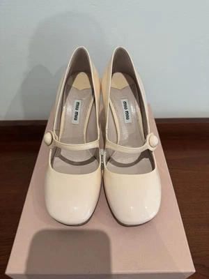 Zapatos de tacón Miu Miu Blush rosa charol 85 mm 37EU 7US Foto 1 de 4