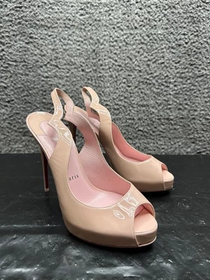 Christian Louboutin Hot Chick Sling Alta 120 mm Slingback Pumps Womens Size 38 - Image 1 of 4