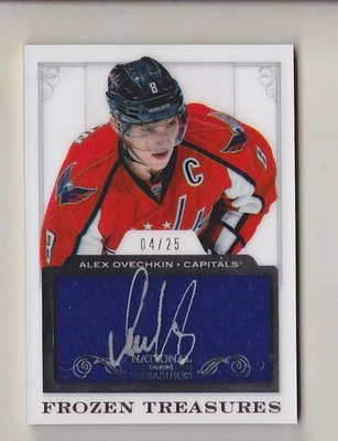 Camiseta deportiva 2013-14 National Treasures Alex Ovechkin/25 Auto Frozen Capitals 13-14 Foto 1 de 2