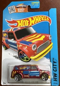 2013 Hot Wheels '67 AUSTIN MINI VAN Red *Error Wheel* 27/250 HW CITY *$1 CombShi - Picture 1 of 7