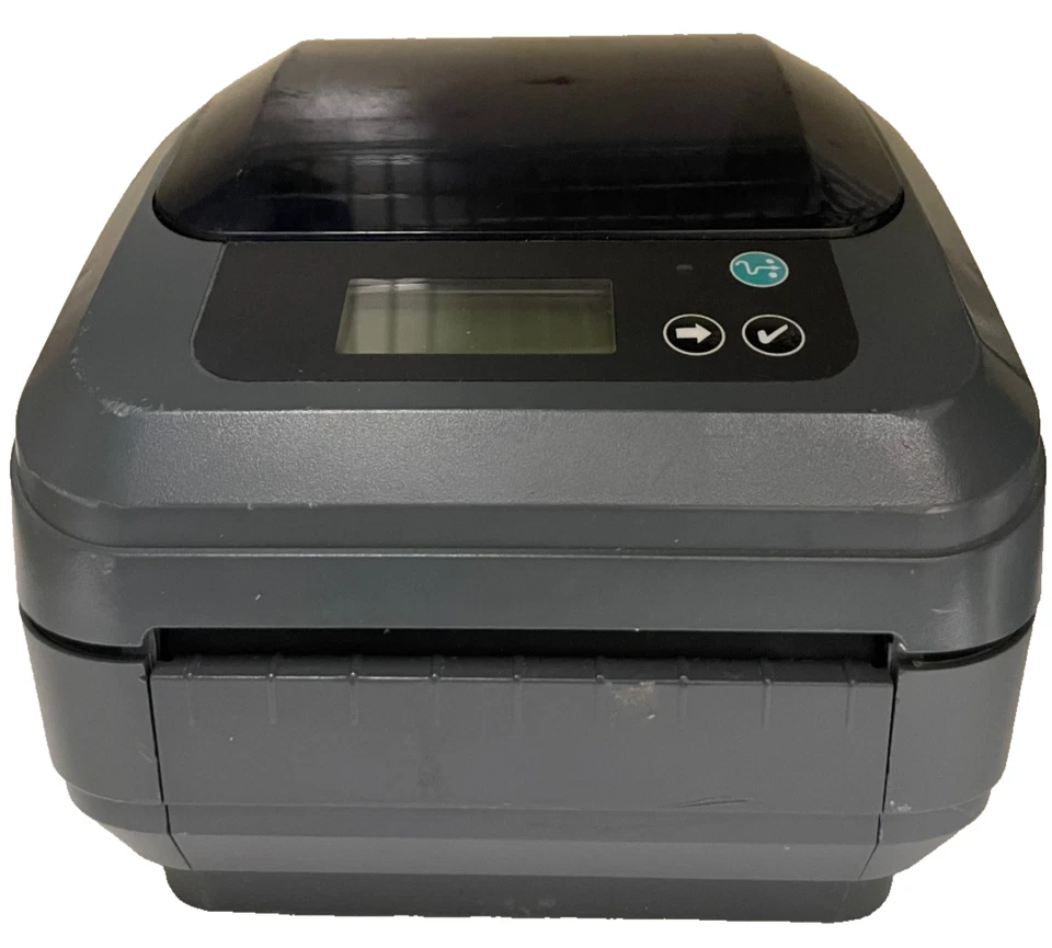 Zebra GX420d stampante termica codici a barre LCD RJ45 USB spedizione etichette UPS USPS FedEX - Immagine 1 di 4