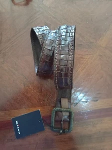 NWT 1200€ KITON NAPOLI BELT LEATHER GENUINE BROWN Hand Made - Imagen 1 de 4