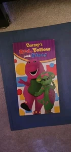 Barney's Red, Yellow, and Blue VHS Tape 2004 Purple Dinosaur Cartoon - Picture 1 of 1