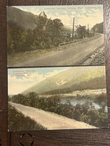 LEWISTOWN PA Lotto (5) 1910s PC KISHACOQUILAS Jacks Creek Narrows Milroy Burnham - Foto 1 di 8