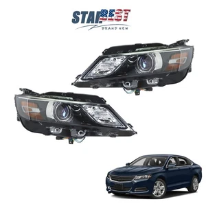 Headlights Replacement For Chevrolet Impala 2015-2019 Left+Right Side Halogen - Picture 1 of 12