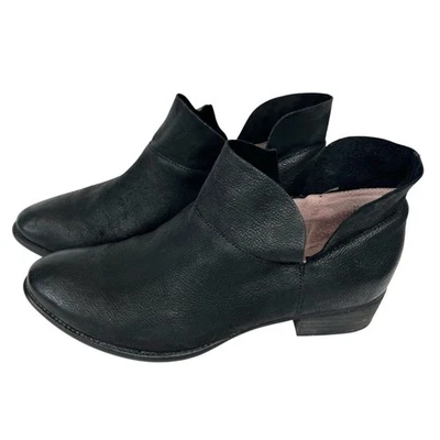 Botines Seychelles Cuero Negro 9.5 Botines Tacón Bloque Boho Informal Oficina Foto 1 de 4