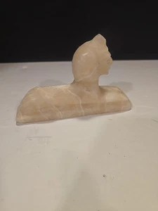 Handgeschnitzter ägyptischer Alabasterstein Sphinx 5" x 1" x 3 1/4" - Bild 1 von 7