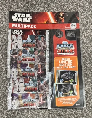 Star Wars UK Force Attax Force Awakens (Sealed) Multipack - Limited Edition Card - Image 1 of 2