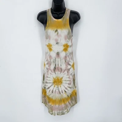 Young, Fabulous & Broke Women's Tank Dress Size S Yellow, Pink, Gray, White - Image 1 of 4