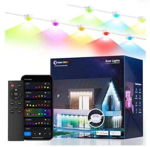 Luci esterne permanenti, 100 piedi con 80 luci LED, luci esterne permanenti inte - Foto 1 di 5