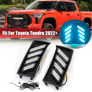LED DRL Daytime Running Light Turn Signal Bumper Lamp For Toyota Tundra 2022-23 - Picture 1 of 12