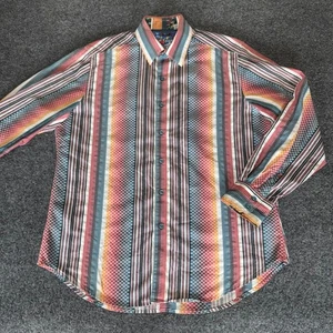 Robert Graham Shirt Mens Large Colorful Striped Classic Fit Button Down Casual - Picture 1 of 8