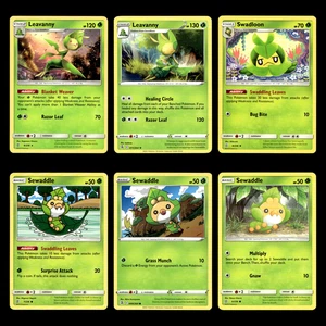 6x Leavanny Sewaddle Swadloon Lot 9.0 Sun Moon Unified Minds Pokemon Cards - Picture 1 of 2