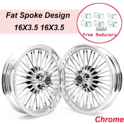 Ruedas de radios gruesos 16X3,5 para Harley Sportster X48 Softail Heritage Classic Fatboy Foto 1 de 4
