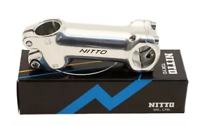 Nitto NJ-89 NJS Keirin Track Stem 1 1/8" Threadless 90mm 25.4mm Clamp Silver NEW - Picture 1 of 6