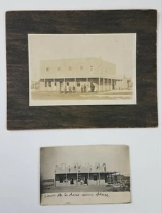 Tarjeta de gabinete y postal con foto real Deer Trail Colorado Hotel Being Built c1910 - Imagen 1 de 5