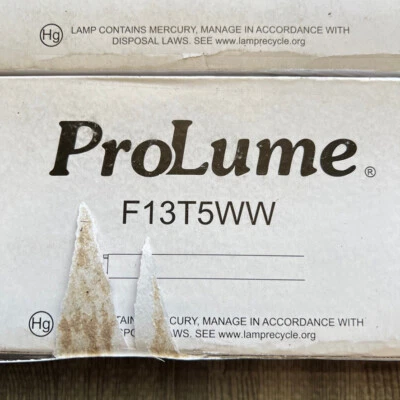 ProLume 10 Pack F13T5WW Preheat 13W Miniature Bi-Pin Warm White - Image 1 of 4