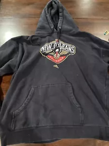 New Orleans Pelicans Hoodie Mens XL Blue Adidas Sweatshirt Fleece NBA Logo - Picture 1 of 7