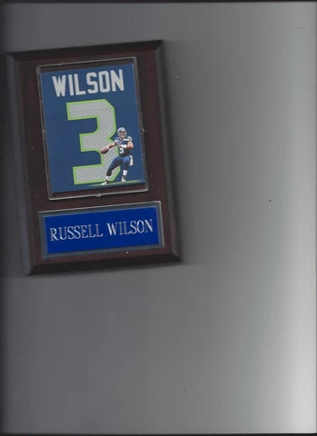 RUSSELL WILSON JERSEY PLAQUE SEATTLE SEAHAWKS FOOTBALL NFL Cover