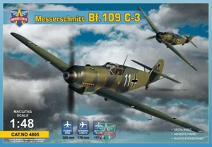 MESSERSCHMITT Bf. 109 C-3 German Fighter WWII MODELSVIT 1/48 PLASTIC KIT - Imagen 1 de 1