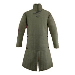 Medieval Gambeson,SCA LARP, Thick Padded,White Gambeson,Aketon Doublet Arming - Picture 1 of 8